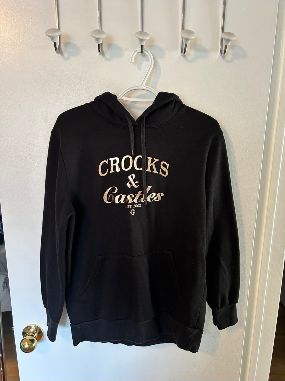 Crooks & Castles Black Hoodie with White Logo